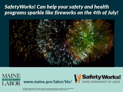 July SafetyWorks! 2026 Class Fireworks Graphic